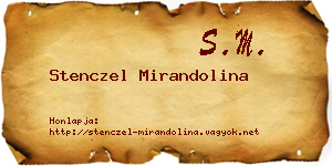 Stenczel Mirandolina névjegykártya